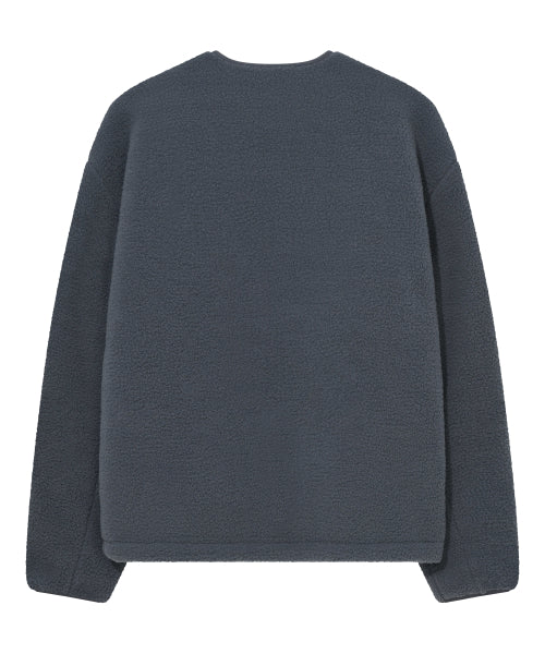 COLLARLESS SHERPA JACKET
