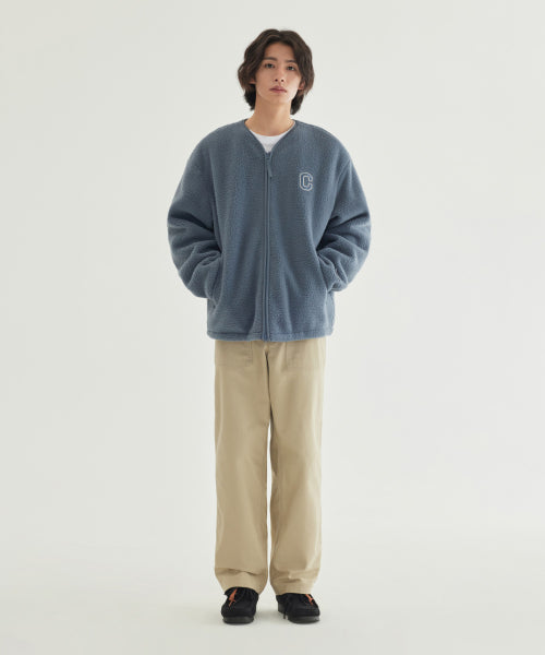 COLLARLESS SHERPA JACKET
