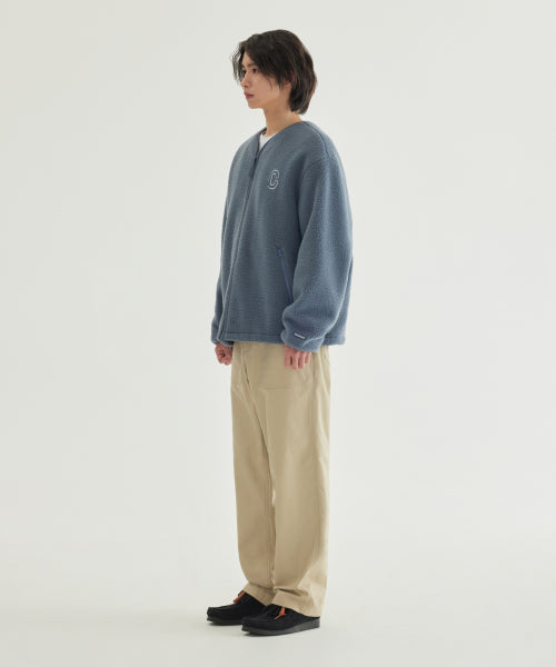 COLLARLESS SHERPA JACKET