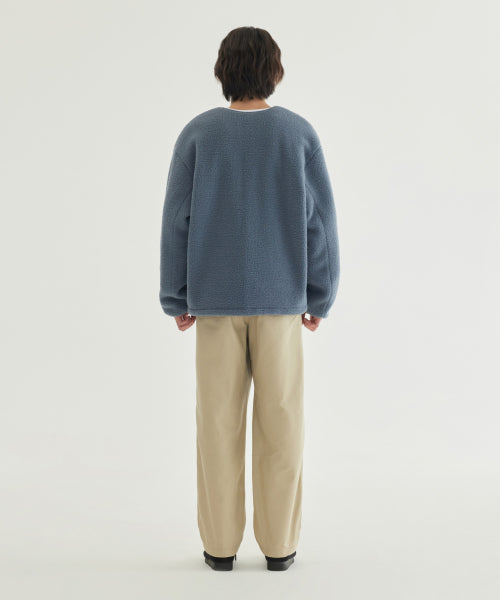 COLLARLESS SHERPA JACKET