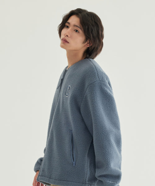 COLLARLESS SHERPA JACKET