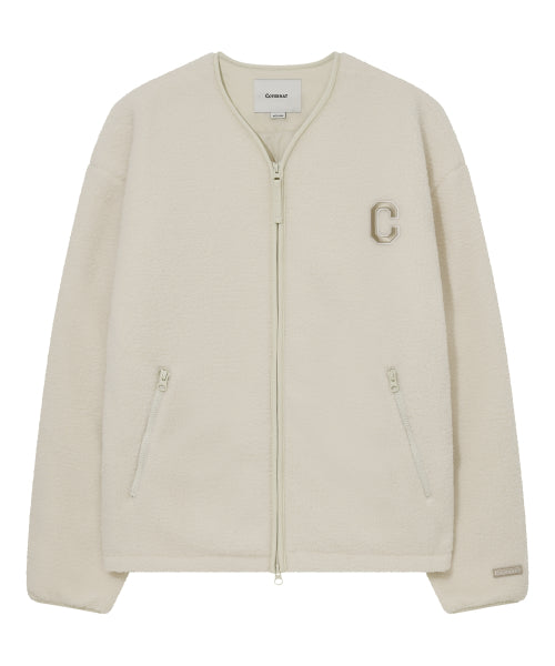 COLLARLESS SHERPA JACKET