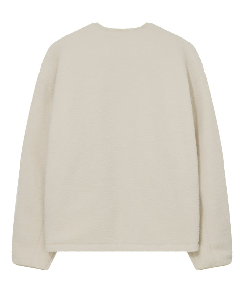 COLLARLESS SHERPA JACKET