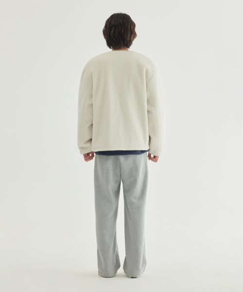 COLLARLESS SHERPA JACKET