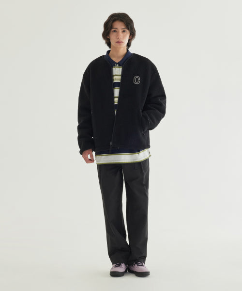 COLLARLESS SHERPA JACKET