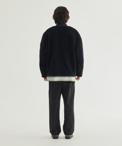 COLLARLESS SHERPA JACKET