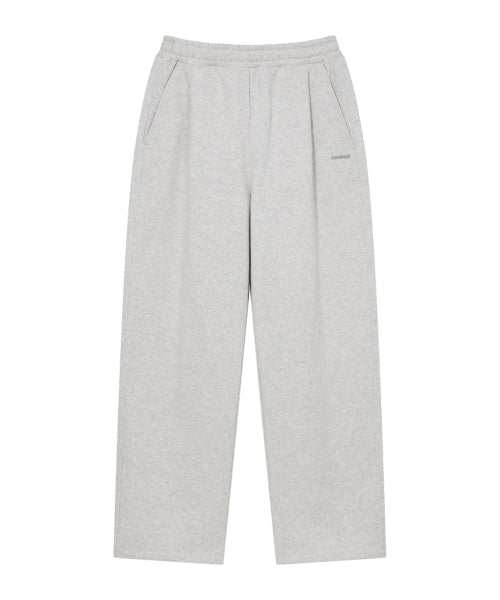 SEMI-WIDE SMALL LOGO BRUSHED SWEATPANTS