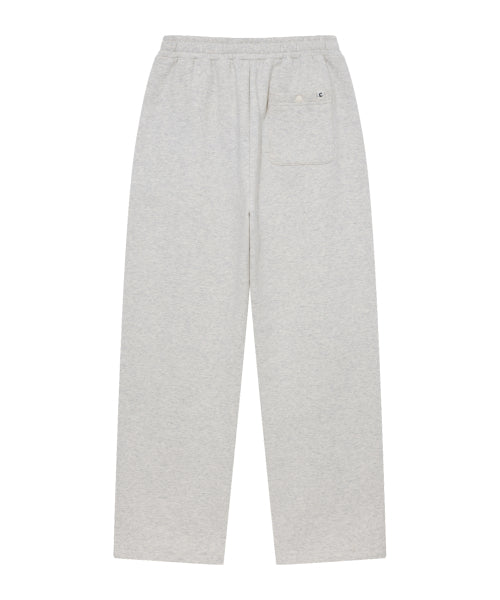 SEMI-WIDE SMALL LOGO BRUSHED SWEATPANTS