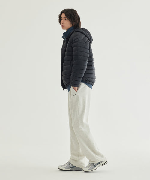 SEMI-WIDE SMALL LOGO BRUSHED SWEATPANTS