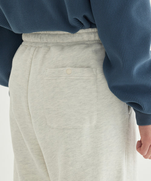 SEMI-WIDE SMALL LOGO BRUSHED SWEATPANTS