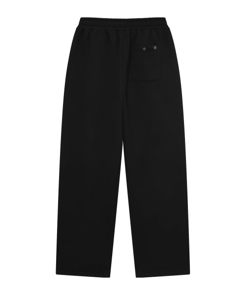 SEMI-WIDE SMALL LOGO BRUSHED SWEATPANTS