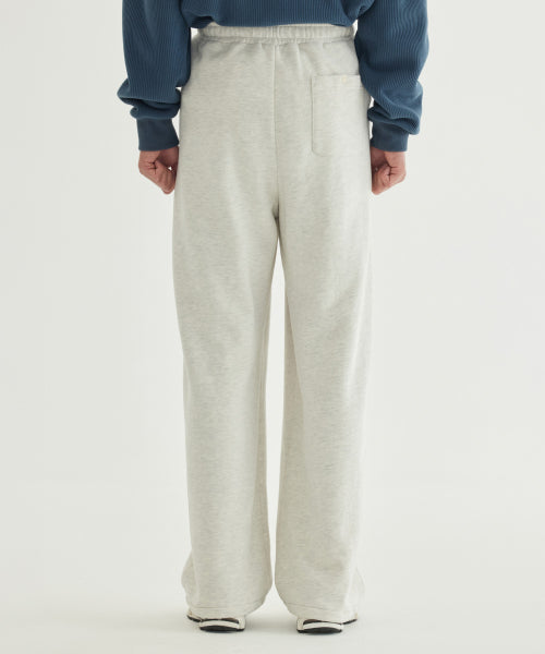SEMI-WIDE SMALL LOGO BRUSHED SWEATPANTS