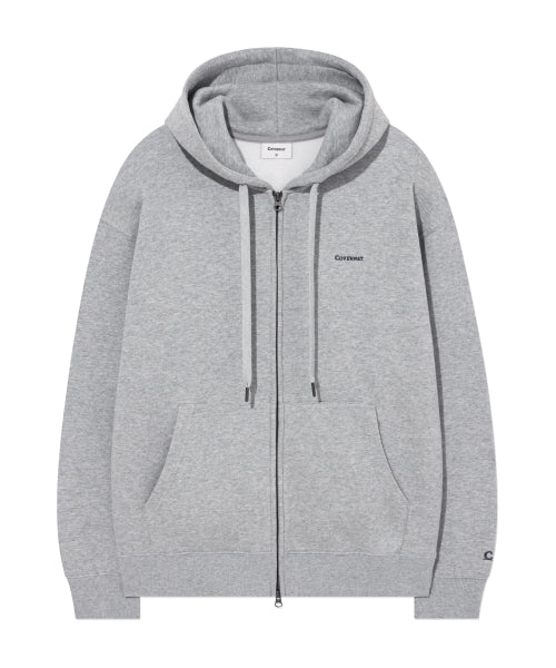 SMALL LOGO BRUSHED HOODIE ZIP-UP