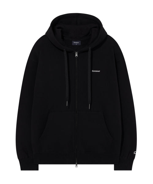 SMALL LOGO BRUSHED HOODIE ZIP-UP