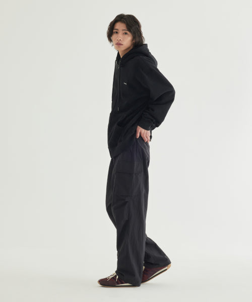 SMALL LOGO BRUSHED HOODIE ZIP-UP