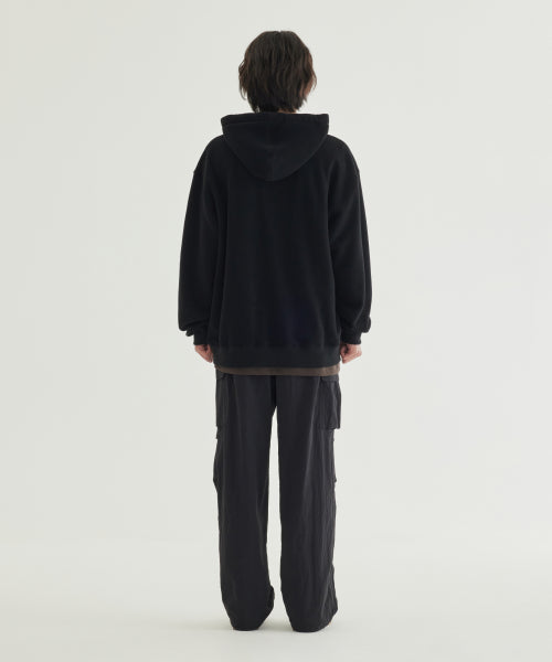 SMALL LOGO BRUSHED HOODIE ZIP-UP