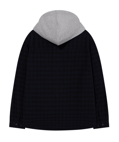 HOODED CHECK SHIRT