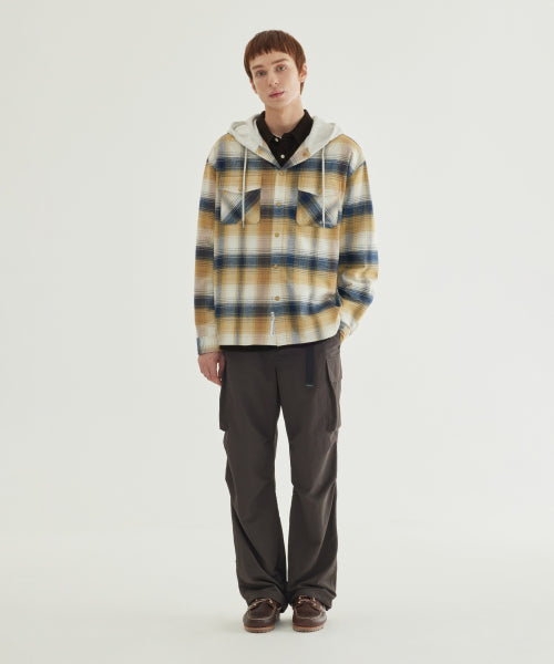 HOODED CHECK SHIRT