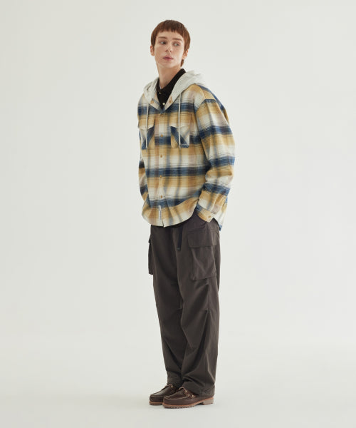 HOODED CHECK SHIRT