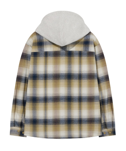 HOODED CHECK SHIRT