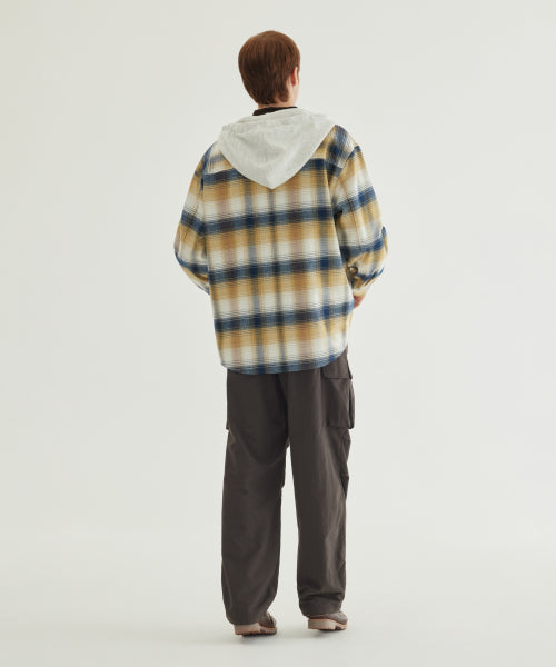 HOODED CHECK SHIRT