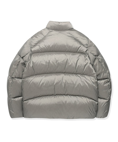 Lip-stop quilting down short puffer gray