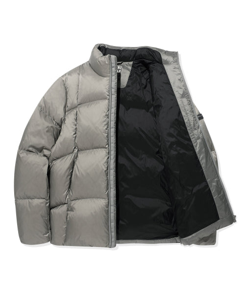 Lip-stop quilting down short puffer gray
