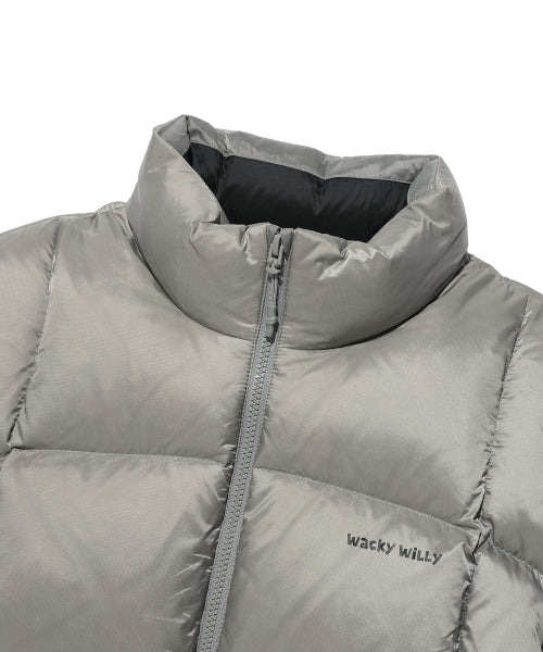 Lip-stop quilting down short puffer gray