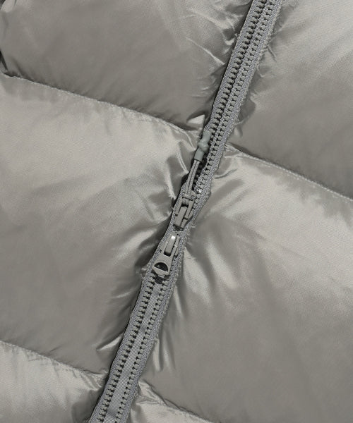 Lip-stop quilting down short puffer gray