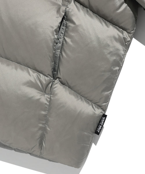 Lip-stop quilting down short puffer gray