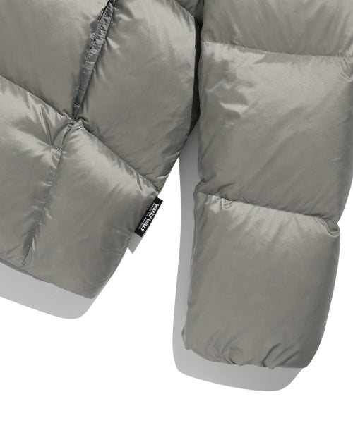 Lip-stop quilting down short puffer gray