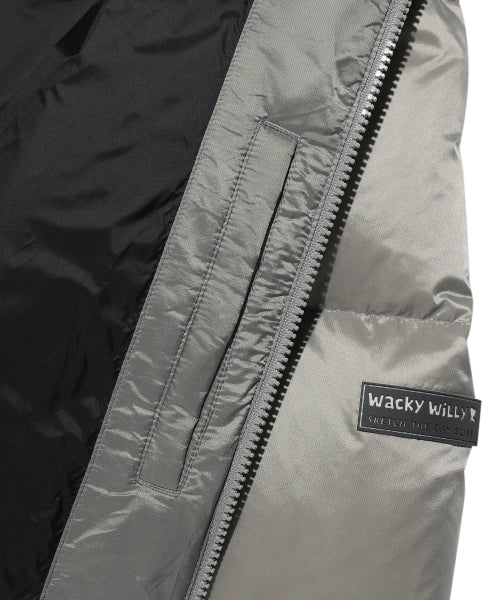 Lip-stop quilting down short puffer gray