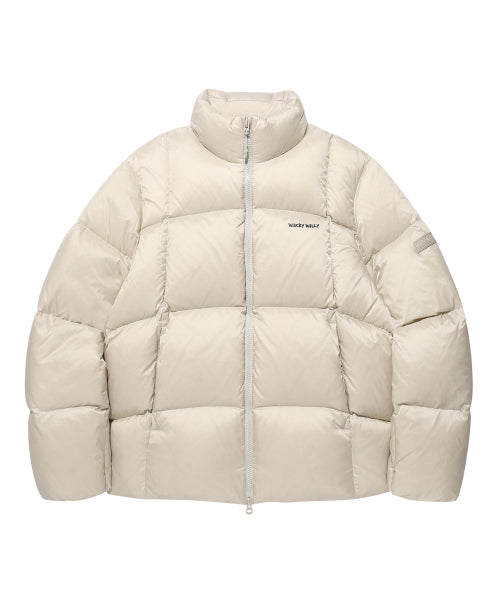Lipstop quilting down short puffer cream