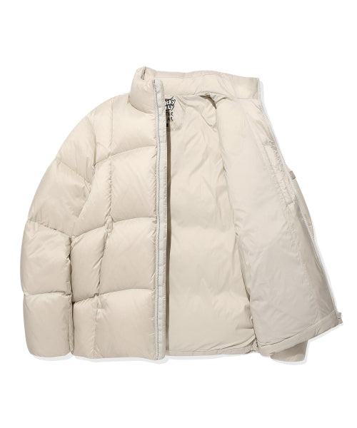 Lipstop quilting down short puffer cream