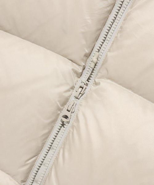 Lipstop quilting down short puffer cream