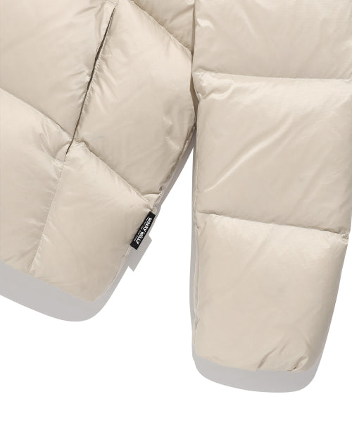 Lipstop quilting down short puffer cream