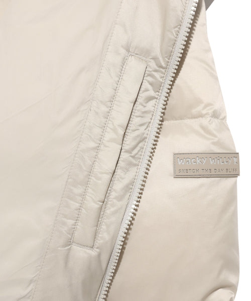 Lipstop quilting down short puffer cream