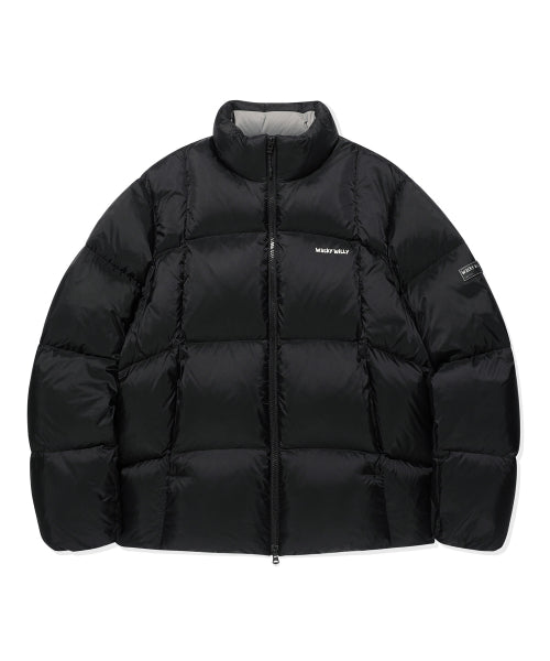 Lip-stop quilting down short puffer black