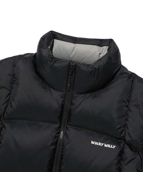 Lip-stop quilting down short puffer black