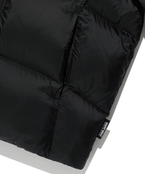 Lip-stop quilting down short puffer black