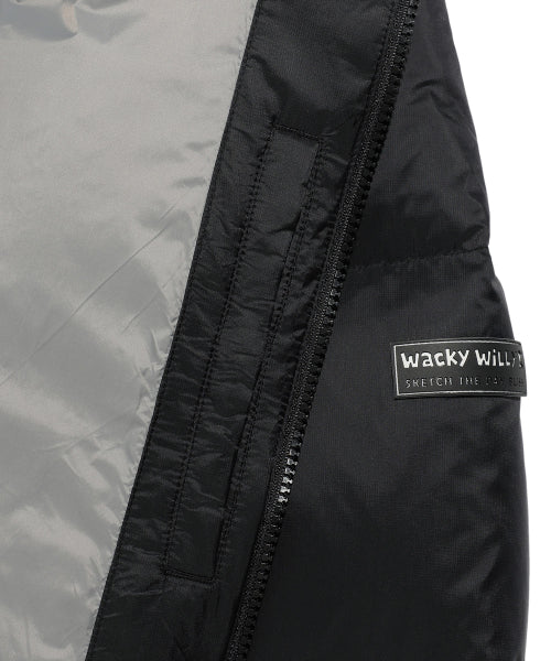 Lip-stop quilting down short puffer black