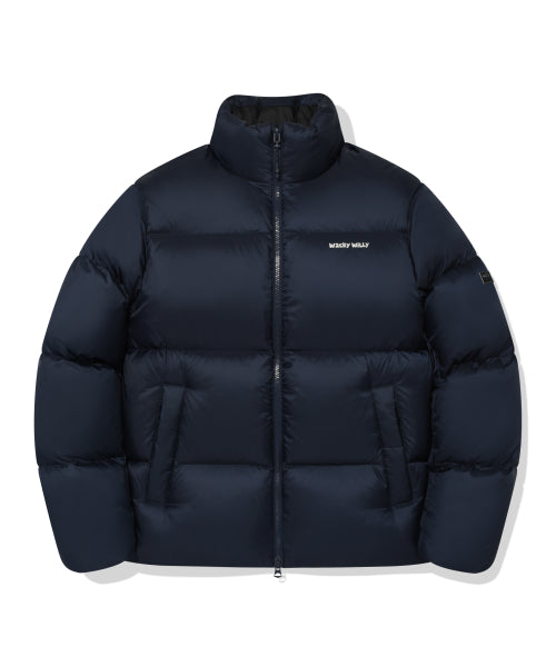 Lipstop-down short puffer navy