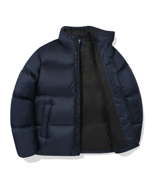 Lipstop-down short puffer navy
