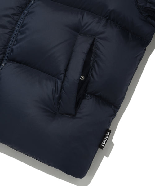 Lipstop-down short puffer navy