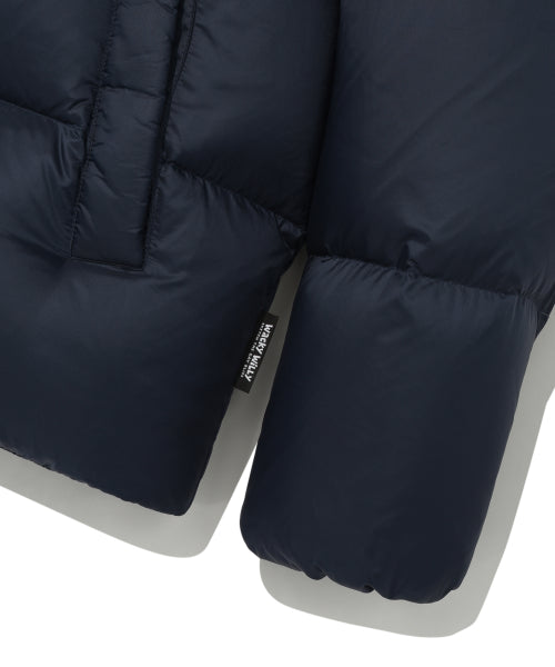 Lipstop-down short puffer navy
