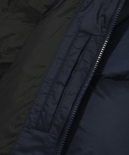 Lipstop-down short puffer navy