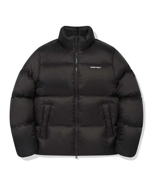 Lipstop-down short puffer gray