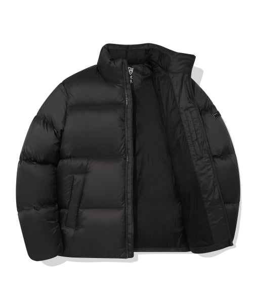Lipstop-down short puffer gray