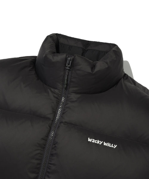 Lipstop-down short puffer gray