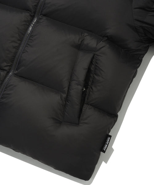 Lipstop-down short puffer gray